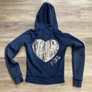 Victoria’s Secret pink sequin Hooded sweater